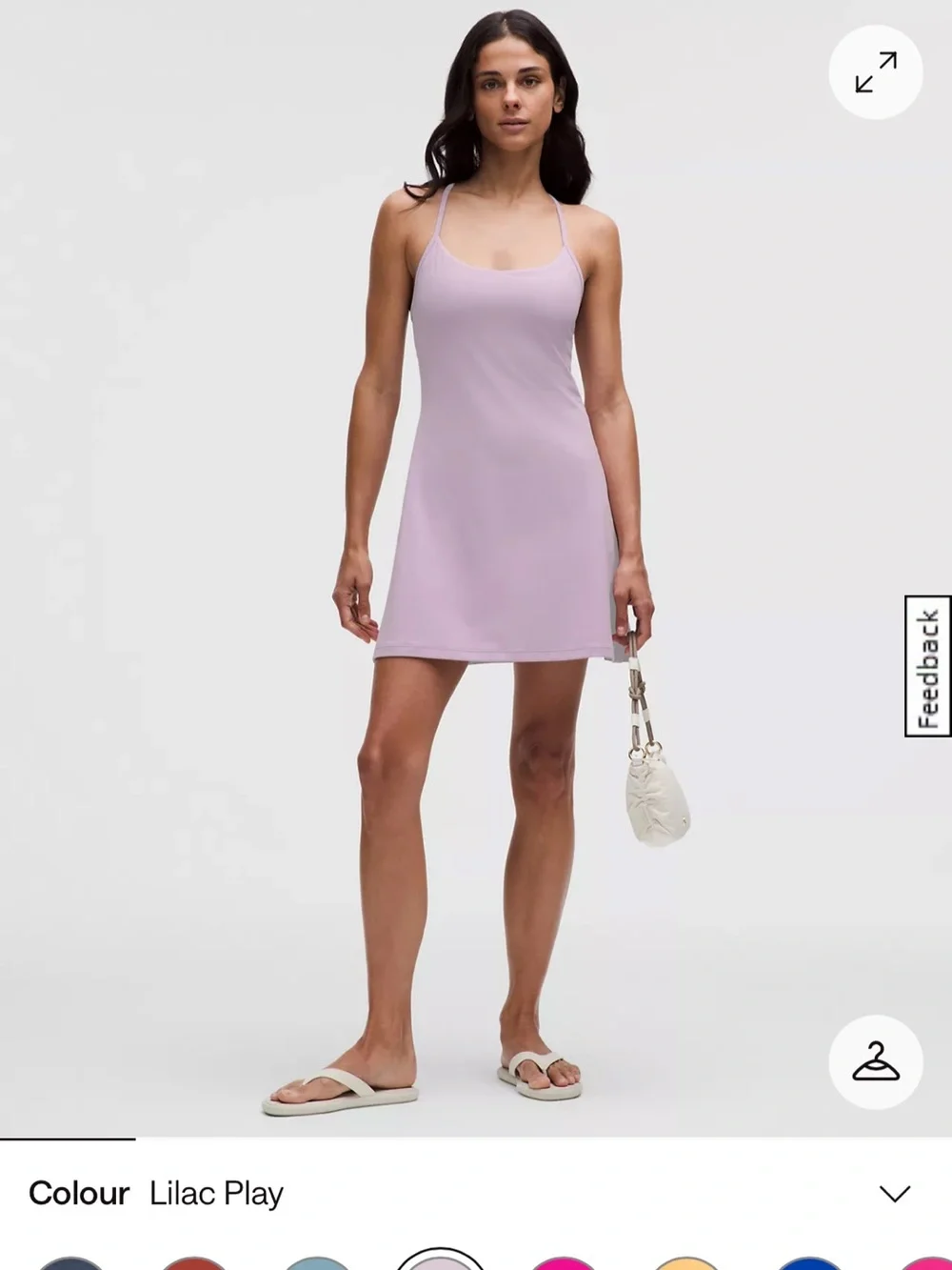 NEW lululemon Flow Y Dress Lilac Play Size Small